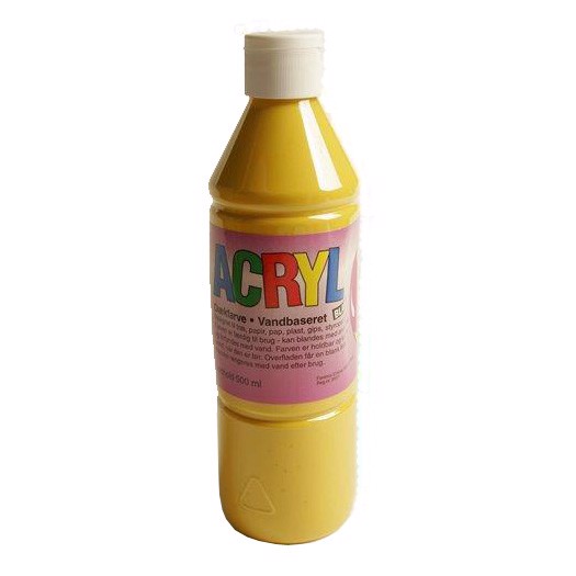 Akrylmaling - Citrongul 0,5 ltr