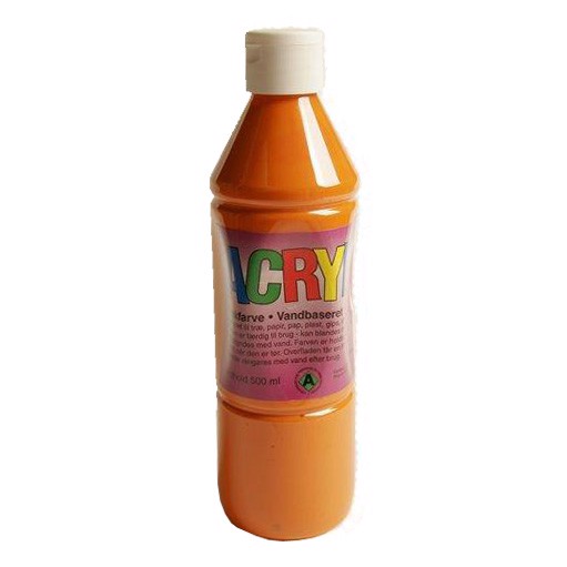 Akrylmaling - Orange 0,5 ltr