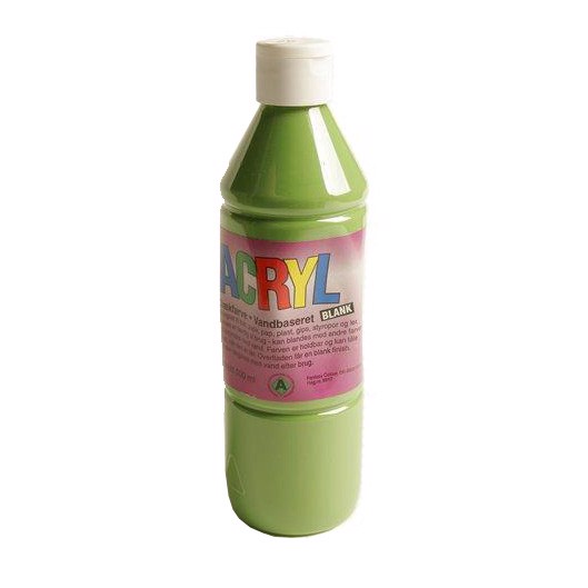 Akrylmaling - Lysegrøn 0,5 ltr