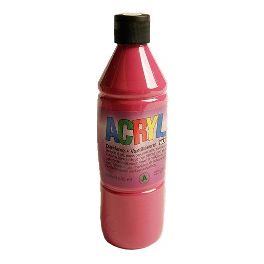 Akrylmaling - Blanderød 0,5 ltr