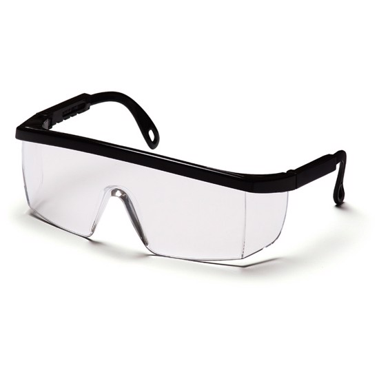 Beskyttelsesbrille med justerbar stel