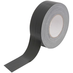 Lærredstape Sort - 50 mm x 50 meter