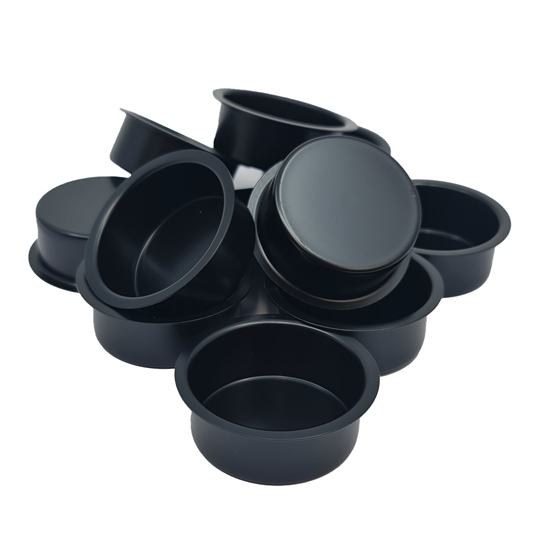 Lysmanchet 41 mm 10 stk - Sort