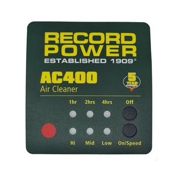Label til Record AC400 Luftrenser