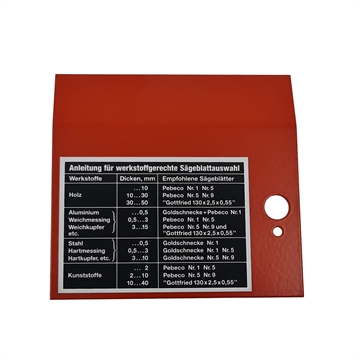 Hegner M1 Del 55 - Sideplade