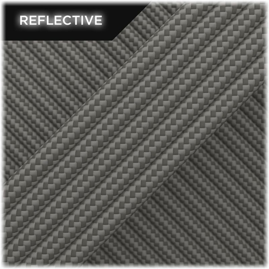 Paracord Dark Grey Stripe - Refleks 10 m