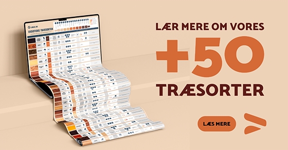 Træmatrix over 51 træsorter