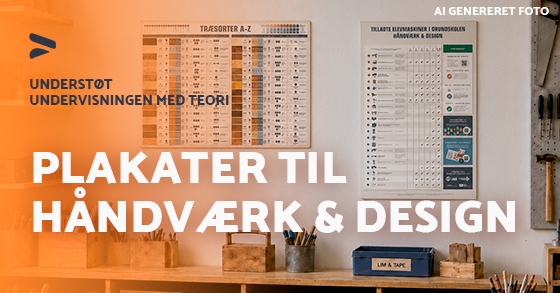 Plakater til Håndværk og design lokalet