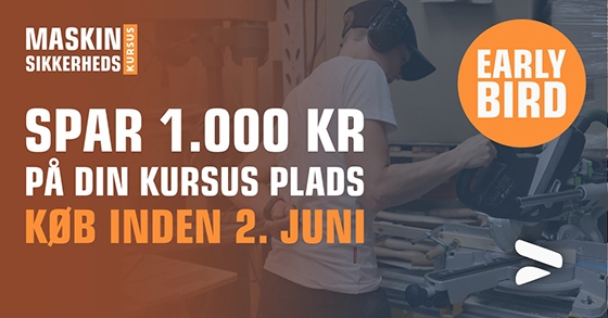 Maskinsikkerhedskursus early bird Linå