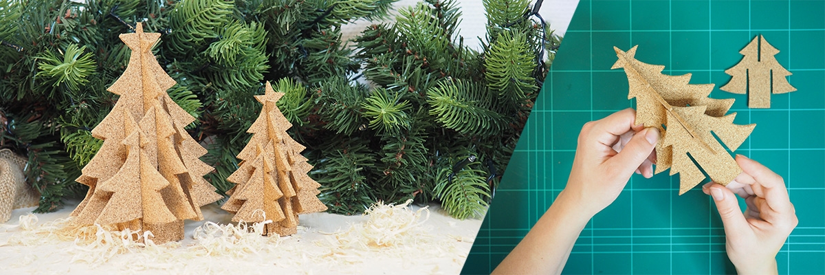 Klip flot grantræ i 3mm kork | Nem diy-guide til juletræer i 3D