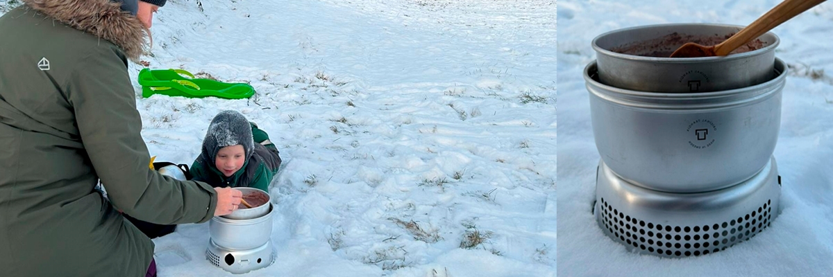 Lav kakao sammen med børnene på en Trangia