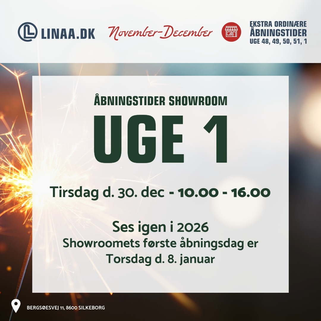 Showroom i Silkeborg åbningstider i januar 2026